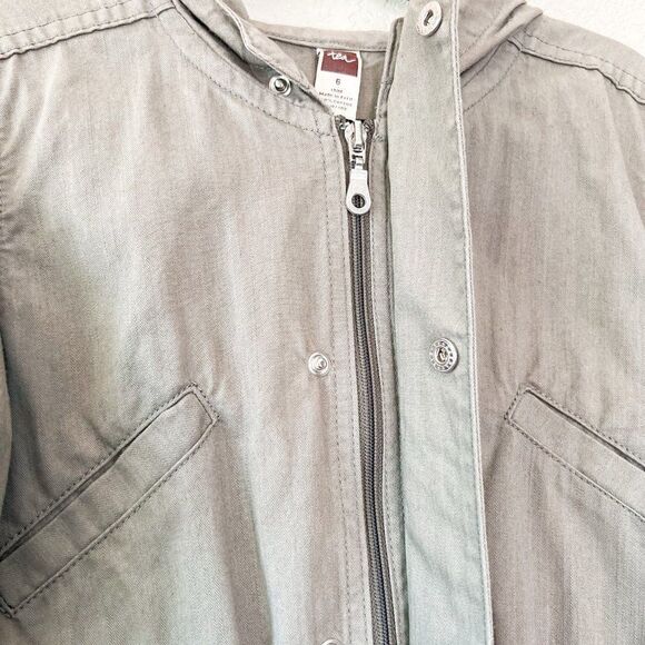 Tea Collection Utility Jacket with Tiger Patch, Size 6 - Picture 5 of 7